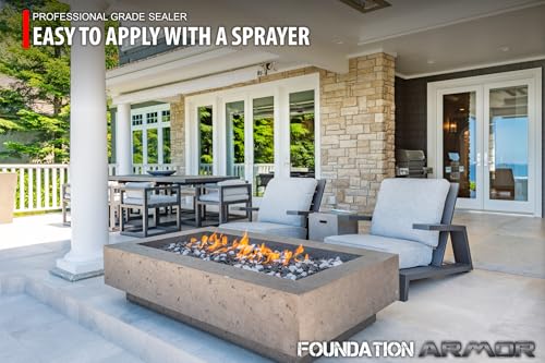 Armor SX5000 WB Water-Based Silane-Siloxane Sealer for Concrete, Brick, Pavers, Stone - Matte Concrete Sealer - 1 Gallon
