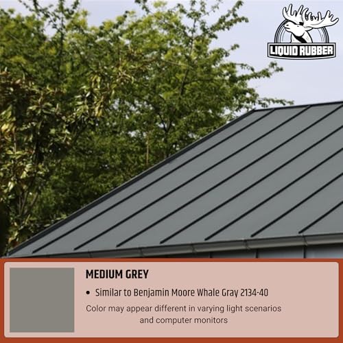 Liquid Rubber Color Roof Sealant - Flat & Metal, White, 1 Gallon | Elastomeric Roof Coating - Waterproof, UV-Stable & Flexible - Compatible with Low-Slope Roofs, Resists Cracking & Chipping