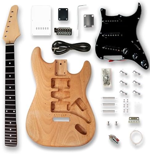 DIY Electric Guitar Kits, okoume Body maple neck & composite ebony fingerboard