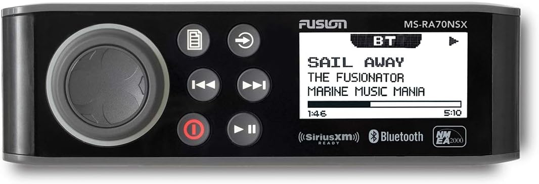 Fusion MS-RA70NSX Marine Entertainment System with Three Wireless Remotes for Three Zones - Black