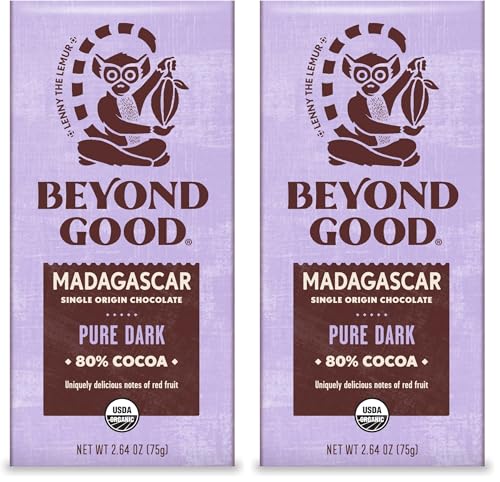 Beyond Good Organic Madagascar 80% Dark Chocolate Bar, 2.64 OZ