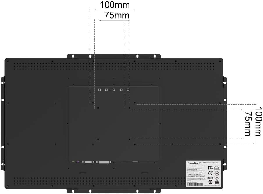 GreenTouch 18.5 Industrial Touch Monitor Open Frame, HDMI/VGA/DVI Interface, Muliti Touch Capacitive Touch Screen Technology