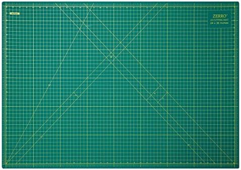 ZERRO Self Healing Cutting Mat 24" x 36", Double Sided & Non-Slip | Professional 5-Ply Rotary Mat for Scrapbooking, Fabric, Quilting, Sewing, Crafts (A1)