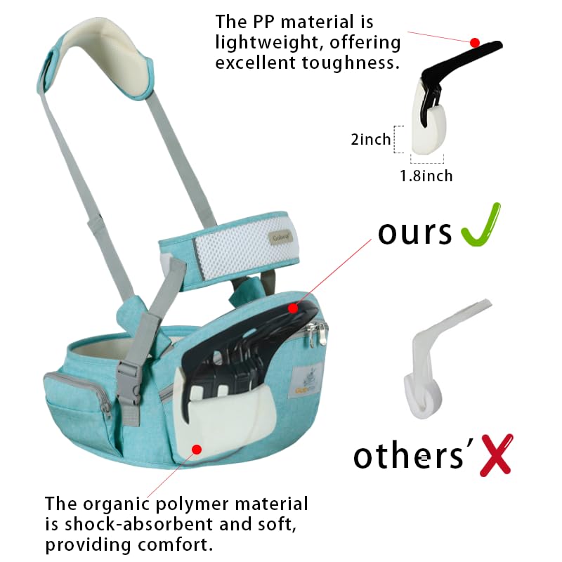 Baby Hip Seat Carrier Baby Waist Stool for Child Infant Toddler with Adjustable Strap Buckle Pocket Soft Inner Huge Storage (Dark Grey)