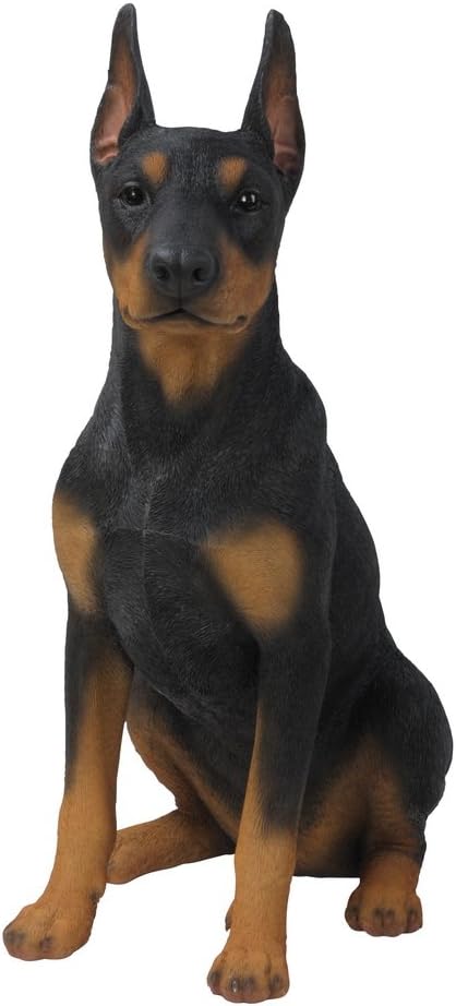 Hi-Line Gift Ltd Sitting Doberman Pinscher Dog Statue