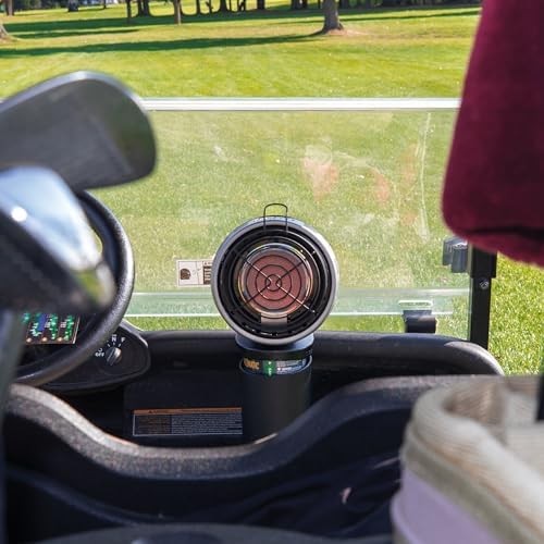 Mr. Heater Golf Cart 4, 000 BTU Radiant Propane Heater | Stay warm on the course when you're riding, Designed with an integrated handle