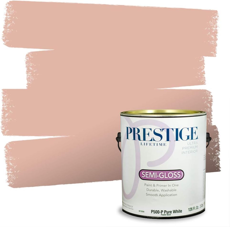 PRESTIGE Paints Exterior Paint and Primer In One, 1-Gallon, Satin, Comparable Match of Sherwin Williams* Grandeur Plum*