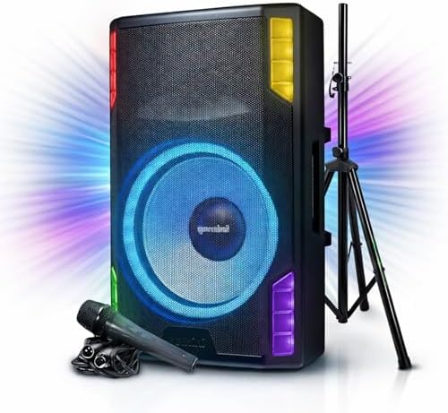 Gemini 15" Bluetooth PA Speaker, 1800 Watts, 3-Ch Mixer (GSP-2200)