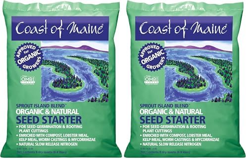 Coast of Maine (8qt) Sprout Island Blend, Organic & Natural Seed Starter for Seed Germination & Root Plant Cuttings
