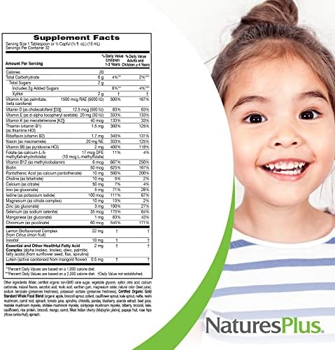 NaturesPlus Animal Parade Gold Children's Liquid Multivitamin, 16 fl oz - Natural Tropical Berry Flavor - Immune Support Supplement - Gluten Free, Vegan - 32 Servings