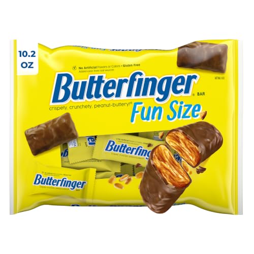 Butterfinger Fun Size Candy Bars, Crispety Crunchety Peanut-Buttery, Individually Wrapped, 6 bags, 10.2 oz each | 6 Pack