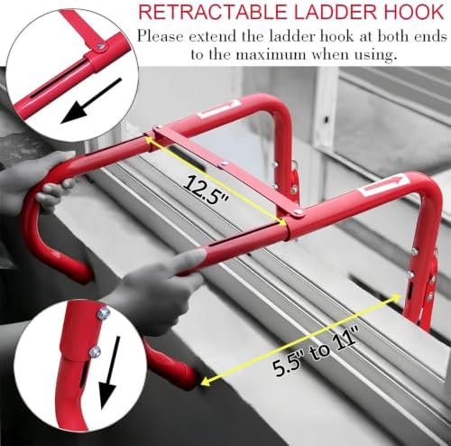 Hausse Retractable 3 Story Fire Escape Ladder, 25 Feet