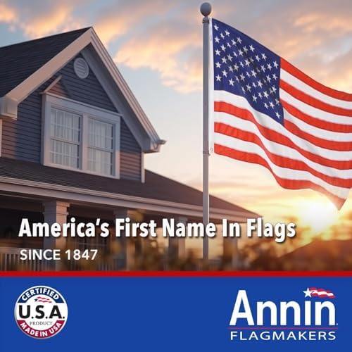 Annin Flagmakers (2730) Tough-Tex American Flag, Made in USA - 5 x 8 Feet | Polyester