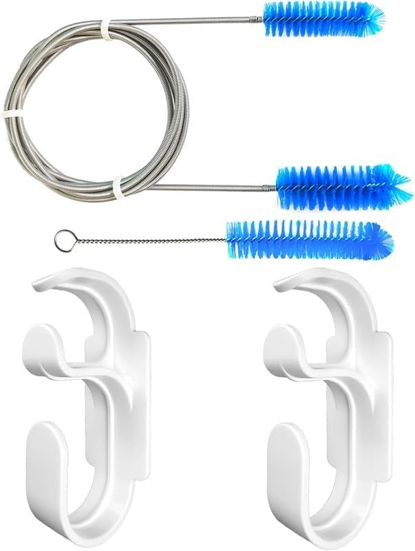 CPAP Hose Cleaning Kit - 7ft Flexible CPAP Tube Brush, 7" CPAP Mask Brush & CPAP Hose Holder Hook(2PCS) - Keep CPAP Supplies Clean and Organized