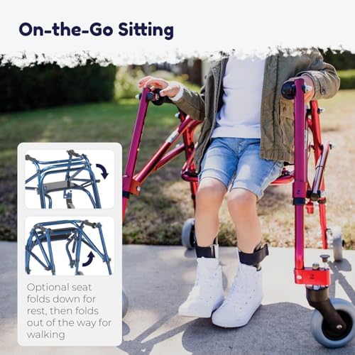 Inspired by Drive KA2200-2GKB Nimbo Posterior Walker, Knight Blue | Pediatric Posterior Walker Offers Lightweight, Adjustable Support to Help Children Build Walking Confidence