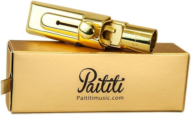 Paititi Professional Gold Plated Alto Saxophone Metal Mouthpiece #6