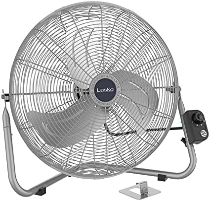 Lasko 20" Black High Velocity Wall Mount Fan with Pivoting Head - 3 Speeds, Ideal Wall Mount Fan or Floor Fans for Home, Garage, Attic, 2264QM