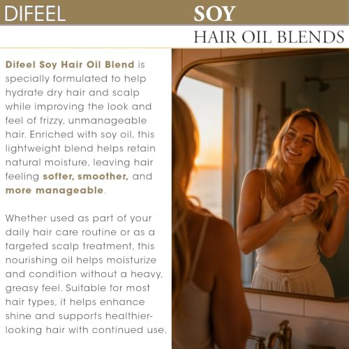 Difeel Soy Hair Oil Blend - Travel Size 2.5 Ounce
