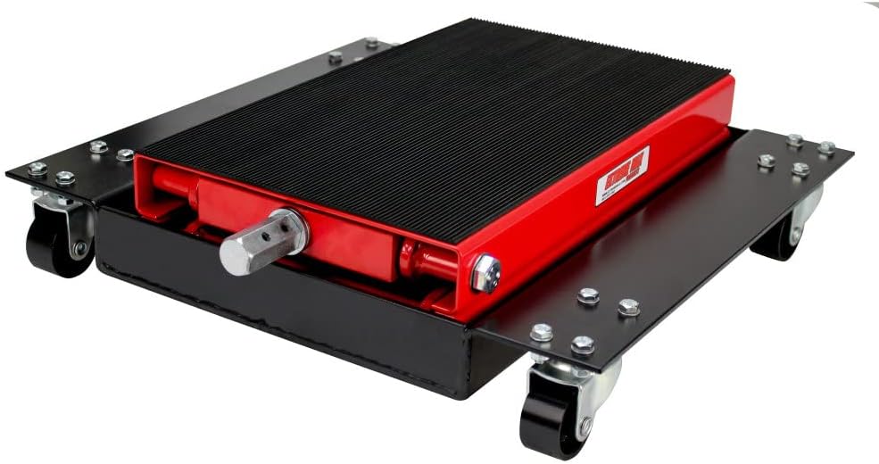 Extreme Max 5001.5059 Wide Motorcycle Scissor Jack with Dolly - 1100 lbs.