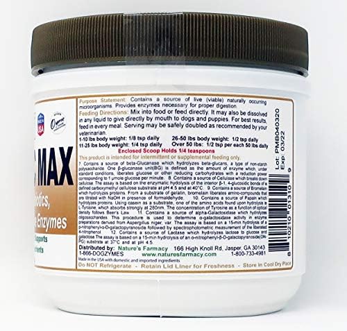 Dogzymes Probiotic Max -10 Billion CFU's Probiotics, Prebiotics, Digestive Enzymes - (8 Ounce)