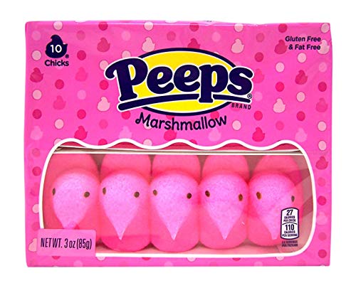 Peeps Marshmallow Candy, Chicks Variety Pack, 4 Packs, 40 Chickens Total, Multi-Colored