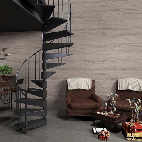 48x197inch Extra Wide Grey Marble Wallpaper Peel Stick Matte Thick Waterproof Adhesive Furniture Sticker Dark Gray Granite Textured Countertop Contact Paper Vinyl Wall Sticker for Bedroom Living Room