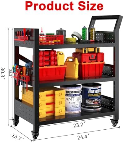 Work Bench with Pegboard,Heavy Duty 3000lbs Capacity Workbench Adjustable Shelves,Work Table for Garage Warehouse47.2 H*47.09" W*19" D