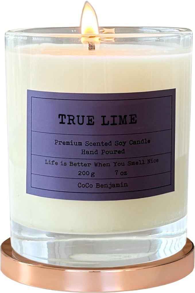 100% Natural Soy Wax Candle by CoCo Benjamin - Highly Scented & Hand-Poured Luxury Candle ((Majestic Balsam Fir Trees) - Clean Burning Cotton Wick