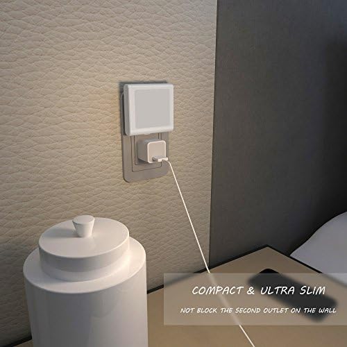 MAZ-TEK Plug in Dimmable Led Night Light with Auto Dusk to Dawn Sensor, Soft Warm White Nightlights for Hallway, Bedroom, Kids Room, Kitchen, Stairway