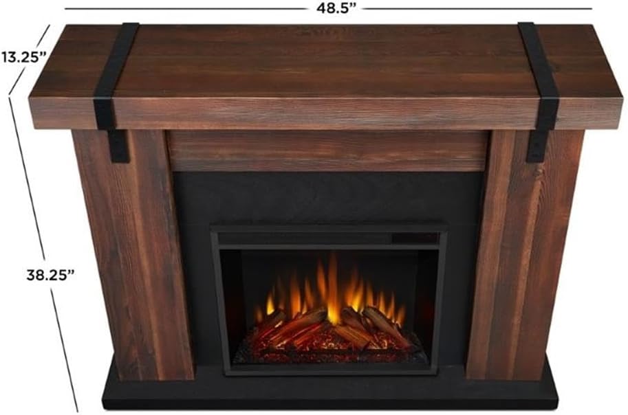 Aspen 49" Electric Fireplace in Chestnut Barnwood by Real Flame