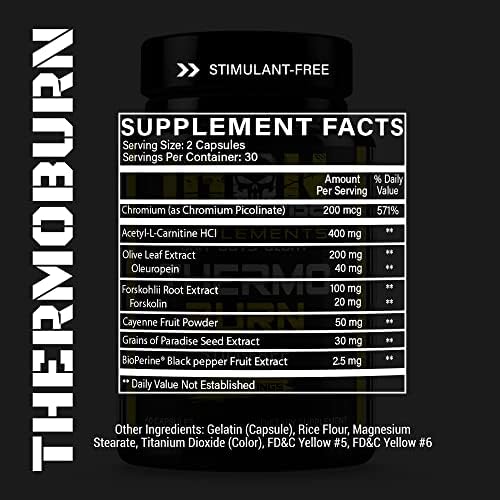 Iron Brothers Stimulant Free Fat Burner | Non Stim Thermogenic Metabolism Booster for Weight Loss | Caffeine Free Diet Pills with Acetyl L-Carnitine