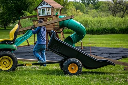 Polar TA1200 Tandem Axle Utility Trailer 1200 lb Capacity | 1200 lb Capacity, 15 Cubic Foot, TA1200, Wide Track Rubber Wheels, Black