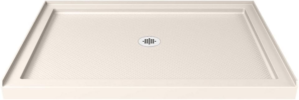 DreamLine SlimLine 32 in. D x 32 in. W x 2 3/4 in. H Center Drain Single Threshold Shower Base in White, DLT-1132320
