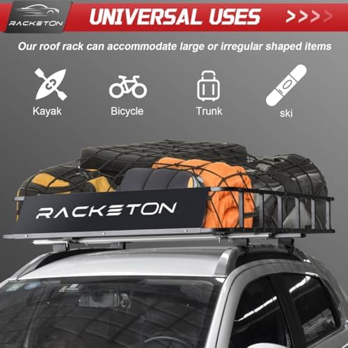 64”x39”x8” Roof Cargo Rack for SUV Car Trucks,Heavy Duty Cargo Basket Anti-Rust Top Luggage Rack
