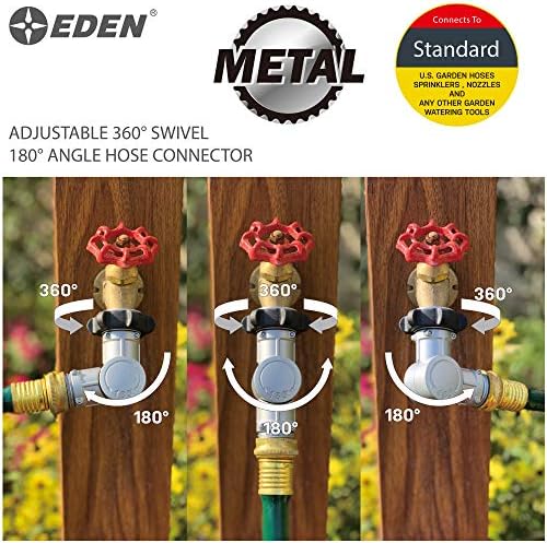 Eden 20051 Adjustable 180° & 360° Metal Swivel Connector