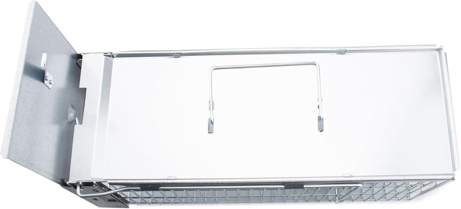 Faicuk Large Collapsible Humane Live Animal Cage Trap for Raccoon, Opossum, Stray Cat, Rabbit, Groundhog and Armadillo 32 x 11 x 13 Inch