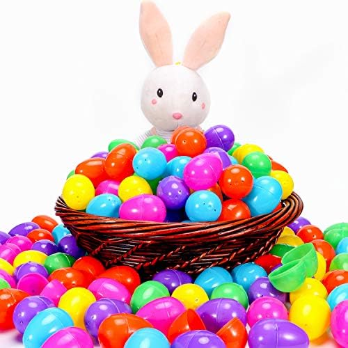 YEAHBEER 288 Easter Eggs -2.36" Bright Colors Plastic Easter Eggs Empty for Easter Hunt, Easter Basket Stuffers, Party Favor, Classroom Prize Supplies