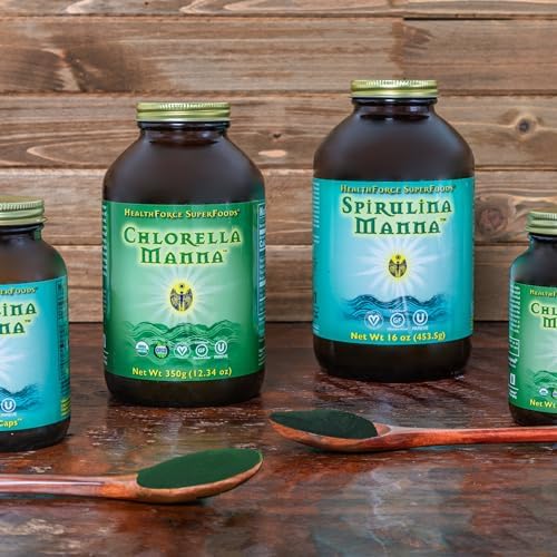 HealthForce SuperFoods Spirulina Manna, All-Natural Nutrient-Rich Superfood, Vitamins, Minerals, Amino Acids, Organic, Vegan, Gluten-Free, Non-GMO