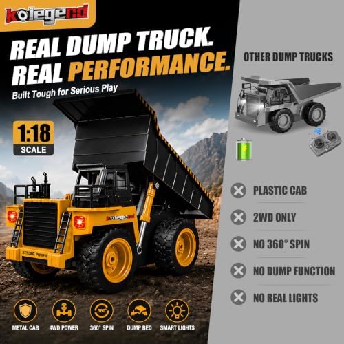 kolegend Remote Control Excavator Toy 1/14 Scale RC Excavator