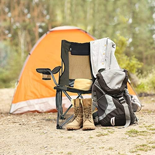 OUTDOOR LIVING SUNTIME Camping Folding Portable Mesh Chair with Removabel Footrest…