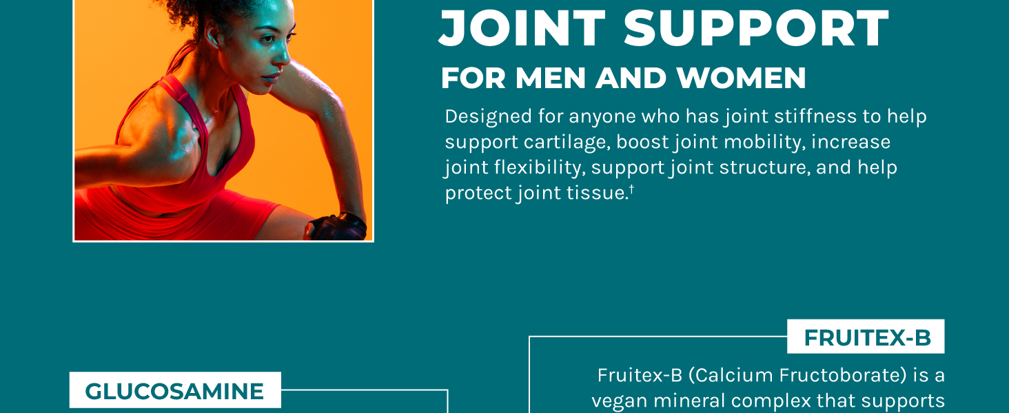 Glucosamine chondroitin msg turmeric ginger joint support supplement for adults women men calcium
