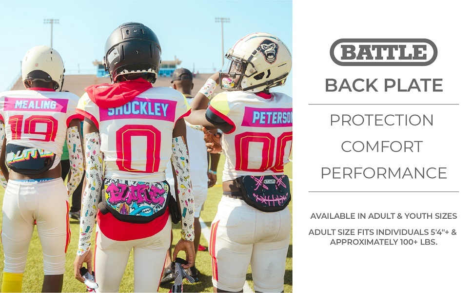 Battle Sports football back plate