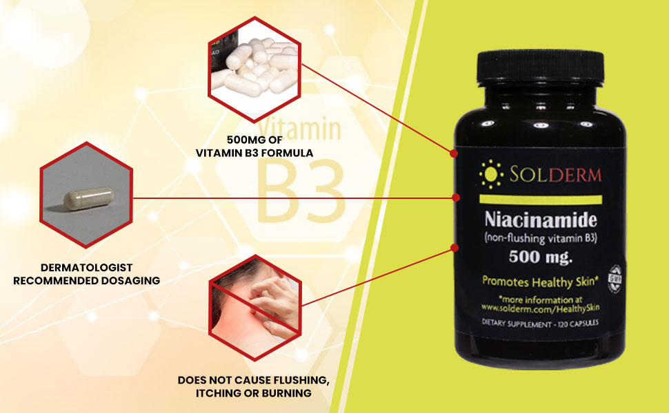 solderm niacinamide nonflushing vitamin B3 500mg