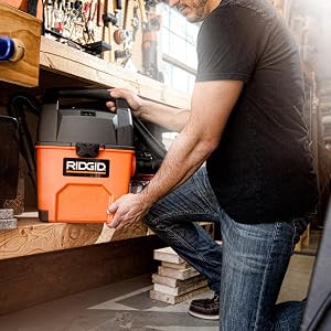 RIDGID VAC, SHOP VAC, SHOP VACUUM, WET DRY VAC, GARAGE VACUUM, CAR CLEANING, EASILY STORAGE