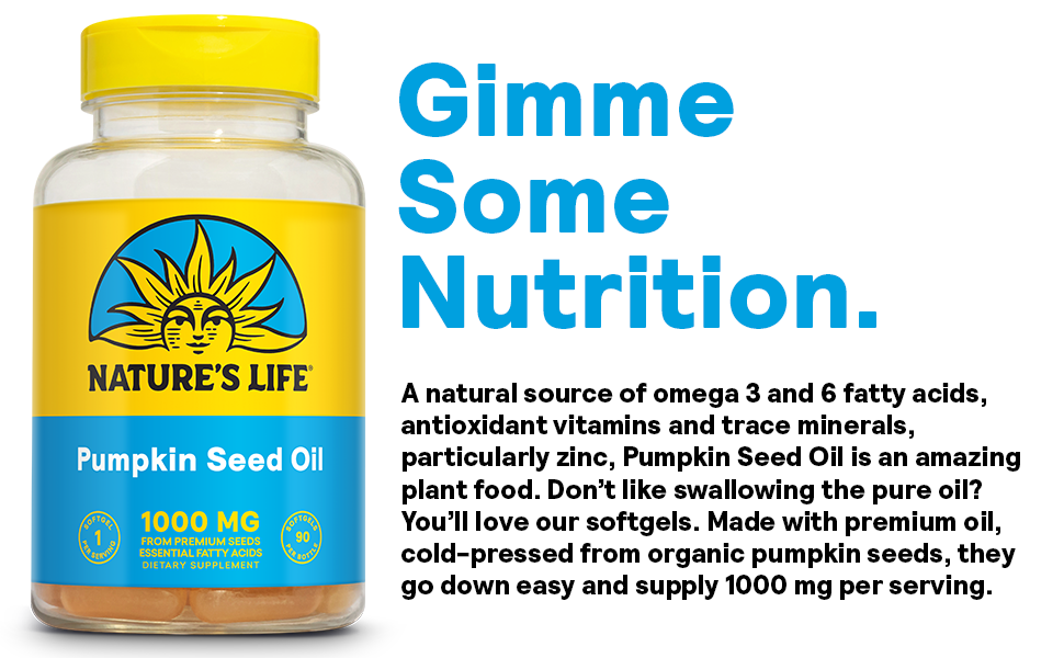 NATURE'S LIFE Pumpkin Seed Oil Supplement