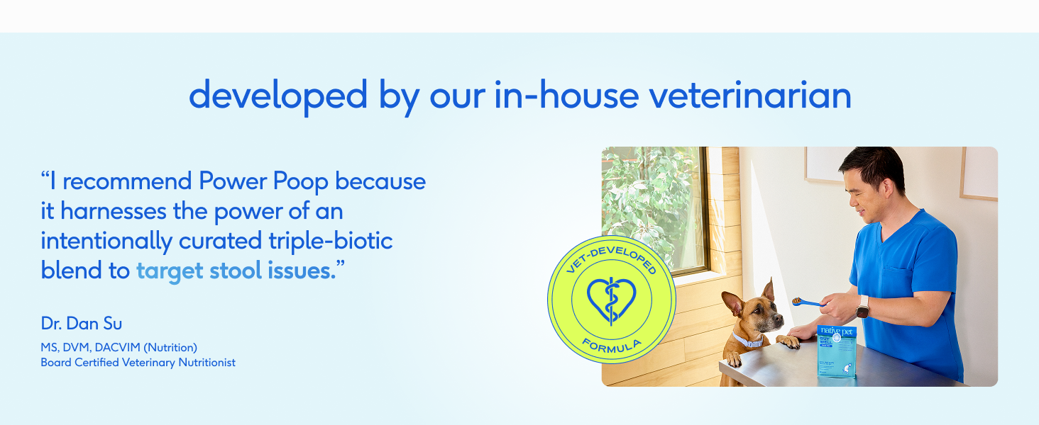 Vet Developed with triple-biotic blend to target stool issues