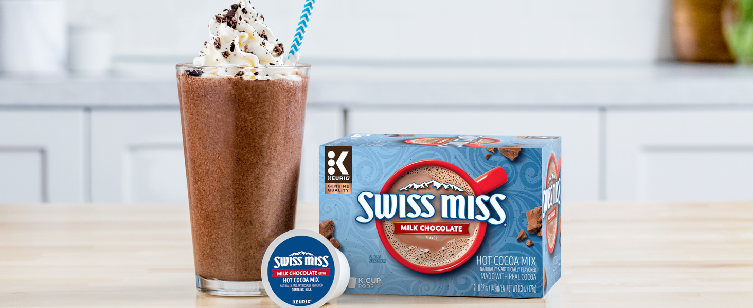 swiss miss k cup pods, kcups, keurig k cup pods, hot cocoa, hot coco, hot chocolate k cup pods, pods