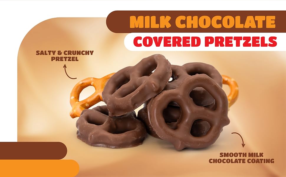 milk chocolate coated pretzels 5 lb bag sweet salty crunch for bowls snacks and sharing