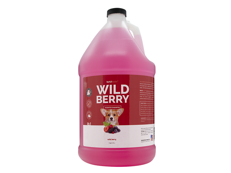 bark2basics wild berry pet shampoo 1 gallon for dogs cats pofessional goomers use bulk concentrate