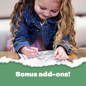 crayons, markers, stickers, and more